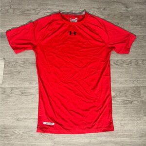 Under Armour Shirt Men Large Compression Heat Gear Short Sleeve